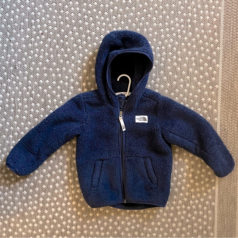 North Face Campshire Navy Blue Fleece Jacket Hoodie Toddler 4T